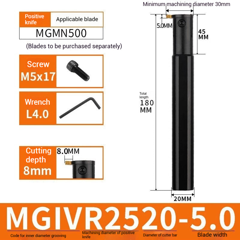 1024-CNC toolholder internal groove cutter MGIVR2016-2 internal groove toolholder lathe cut-off tool CNC lathe tool cutting tools Shandong Denso Pricision Tools Co.,Ltd.